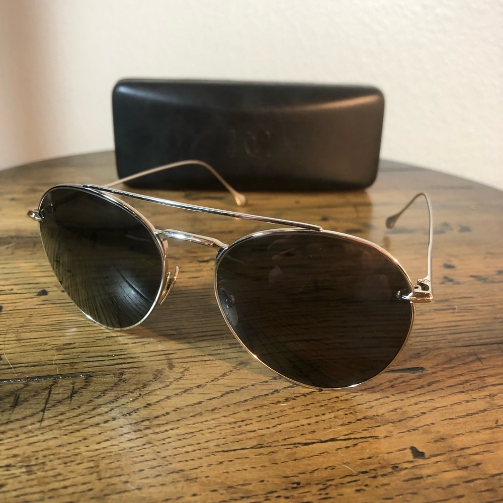 DITA AXIAL DTS 502-57-03 18K WHITE GOLD SUNGLASSES 57-17-145 WITH DC Case.